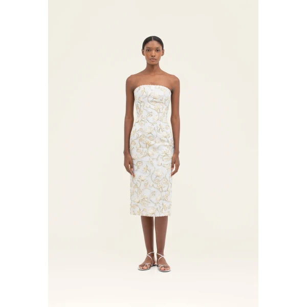 Agua by Agua Bendita Armonía Soledad Midi Dress - Agua By Agua Bendita Dresses - Artisanal Colombian Resort Wear at Luxury Shoes 