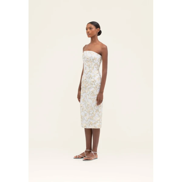 Agua by Agua Bendita Armonía Soledad Midi Dress - Agua By Agua Bendita Dresses - Artisanal Colombian Resort Wear at Luxury Shoes 