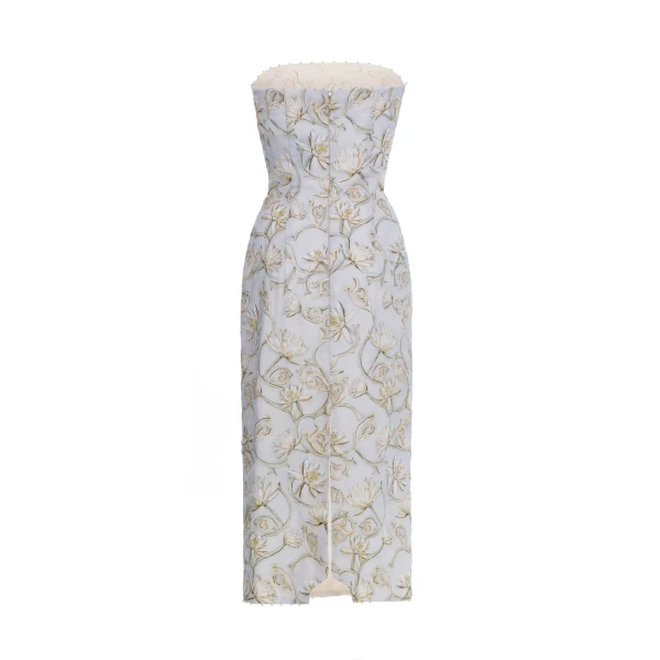 Agua by Agua Bendita Armonía Soledad Midi Dress - Agua By Agua Bendita Dresses - Artisanal Colombian Resort Wear at Luxury Shoes 