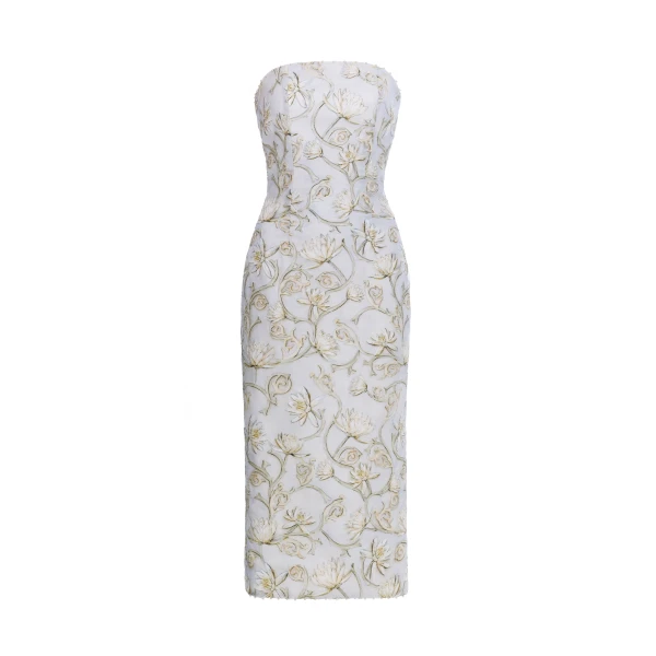 Agua by Agua Bendita Armonía Soledad Midi Dress - Agua By Agua Bendita Dresses - Artisanal Colombian Resort Wear at Luxury Shoes 