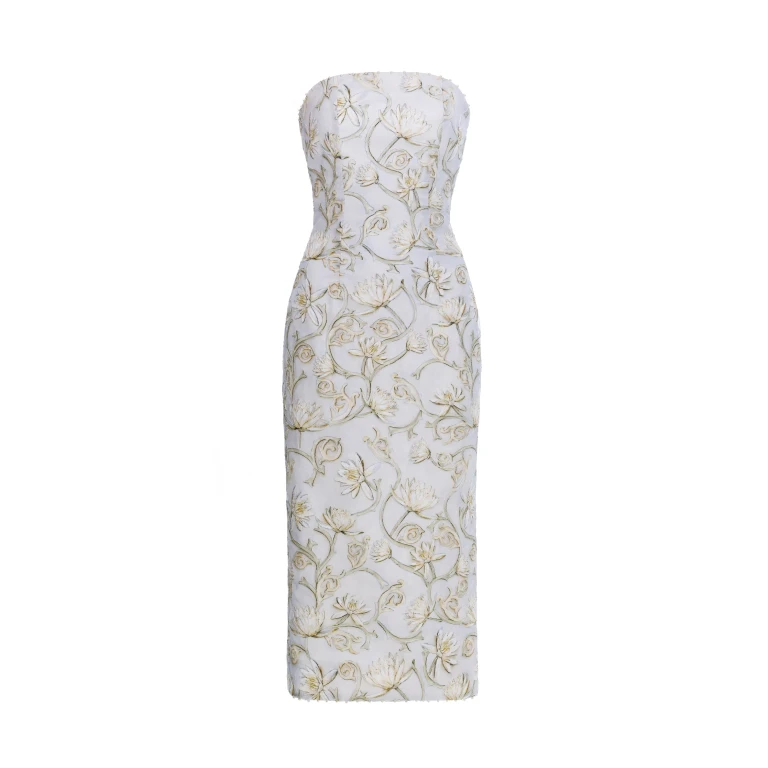 Agua by Agua Bendita Armonía Soledad Midi Dress - Agua By Agua Bendita Dresses - Artisanal Colombian Resort Wear at Luxury Shoes 