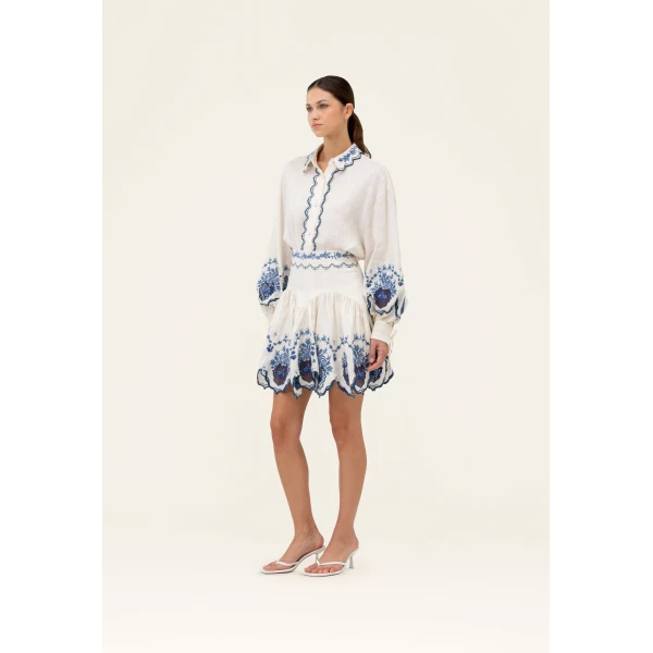 Agua by Agua Bendita Asai Wild Mini Skirt - Agua By Agua Bendita Skirts - Artisanal Colombian Resort Wear at Luxury Shoes 