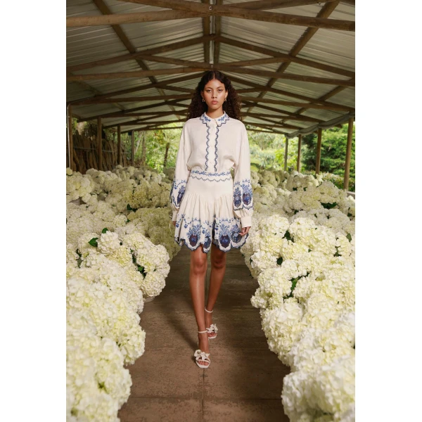 Agua by Agua Bendita Asai Wild Mini Skirt - Agua By Agua Bendita Skirts - Artisanal Colombian Resort Wear at Luxury Shoes 