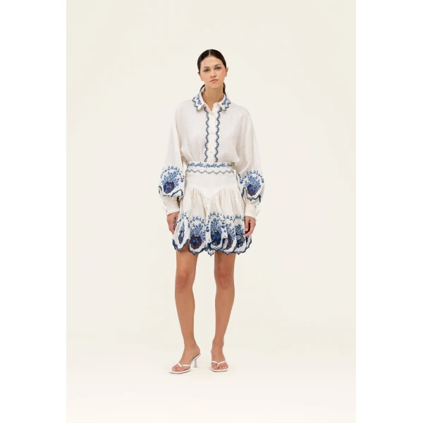 Agua by Agua Bendita Asai Wild Mini Skirt - Agua By Agua Bendita Skirts - Artisanal Colombian Resort Wear at Luxury Shoes 