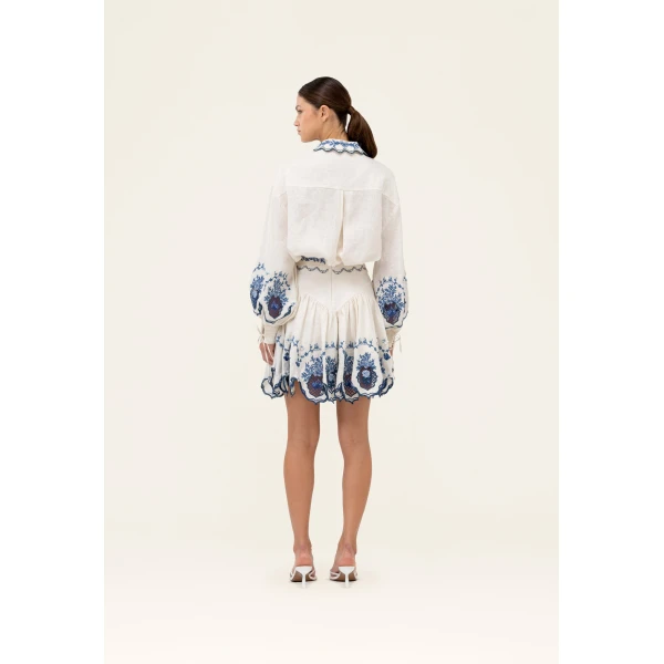 Agua by Agua Bendita Asai Wild Mini Skirt - Agua By Agua Bendita Skirts - Artisanal Colombian Resort Wear at Luxury Shoes 