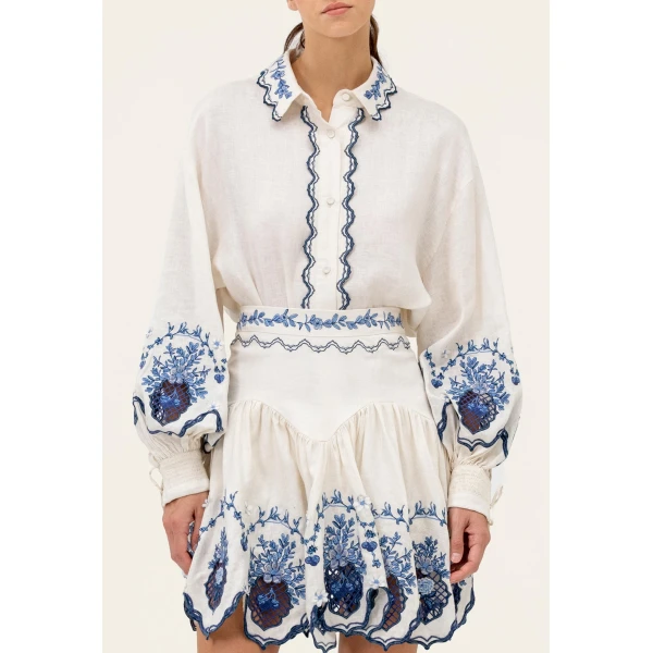 Agua by Agua Bendita Asai Wild Mini Skirt - Agua By Agua Bendita Skirts - Artisanal Colombian Resort Wear at Luxury Shoes 
