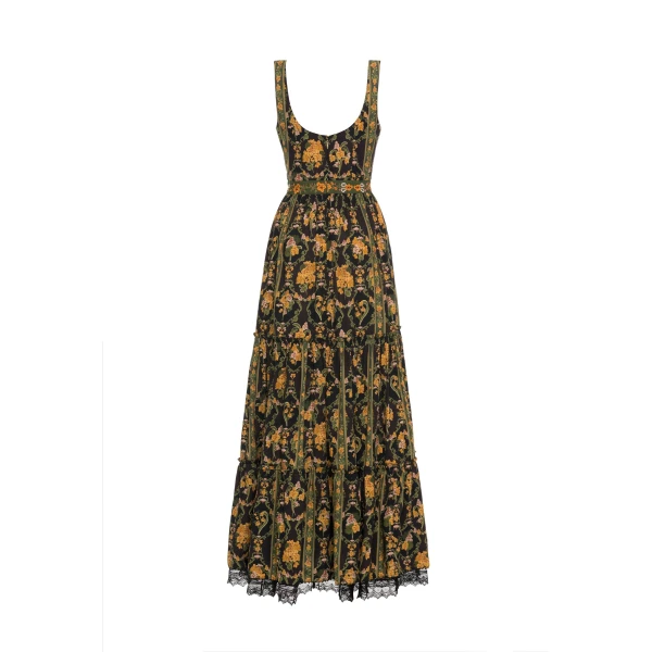 Agua by Agua Bendita Azulejo Cordillera Maxi Dress - Agua By Agua Bendita Dresses - Artisanal Colombian Resort Wear at Luxury Shoes 