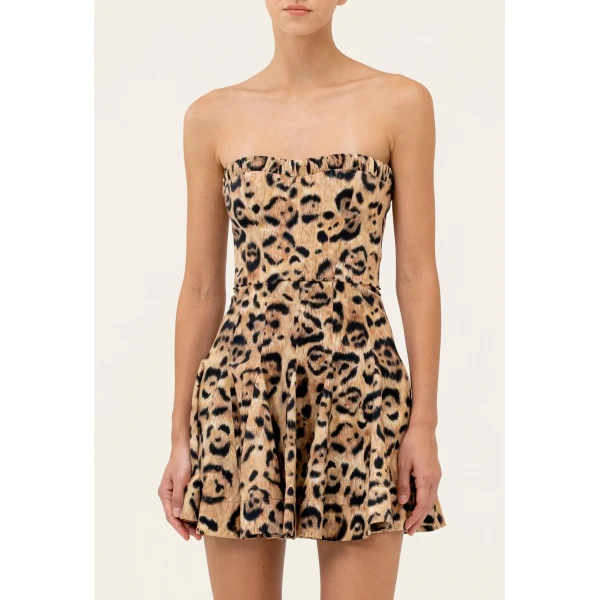 Agua by Agua Bendita Caudal Jaguar Mini Dress - Agua By Agua Bendita Dresses - Artisanal Colombian Resort Wear at Luxury Shoes 