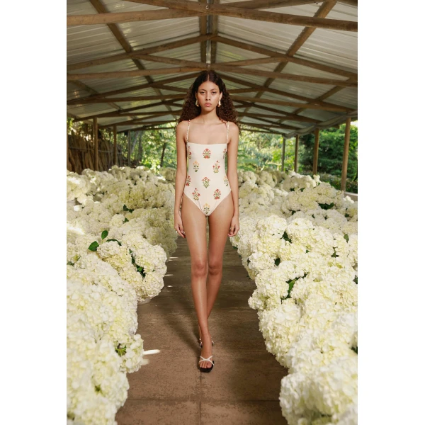 Agua by Agua Bendita Durazno Canna One Piece - Agua By Agua Bendita Beachwear - Artisanal Colombian Resort Wear at Luxury Shoes 