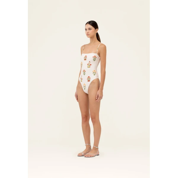 Agua by Agua Bendita Durazno Canna One Piece - Agua By Agua Bendita Beachwear - Artisanal Colombian Resort Wear at Luxury Shoes 