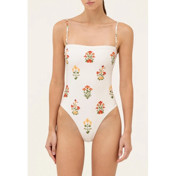 Agua by Agua Bendita Durazno Canna One Piece - Agua By Agua Bendita Beachwear - Artisanal Colombian Resort Wear at Luxury Shoes 