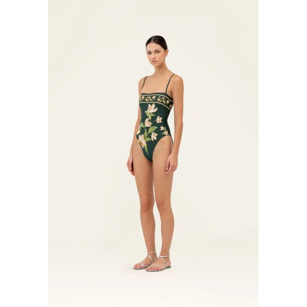 Agua by Agua Bendita Durazno Orquidea One Piece - Agua By Agua Bendita Beachwear - Artisanal Colombian Resort Wear at Luxury Shoes 