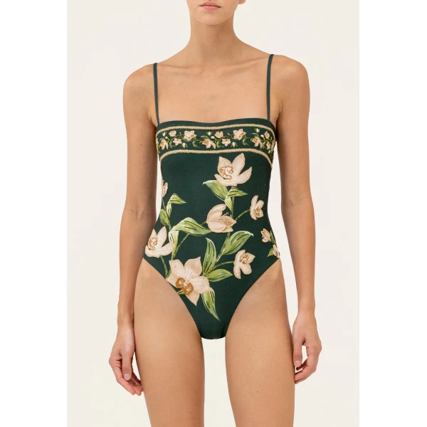 Agua by Agua Bendita Durazno Orquidea One Piece - Agua By Agua Bendita Beachwear - Artisanal Colombian Resort Wear at Luxury Shoes 