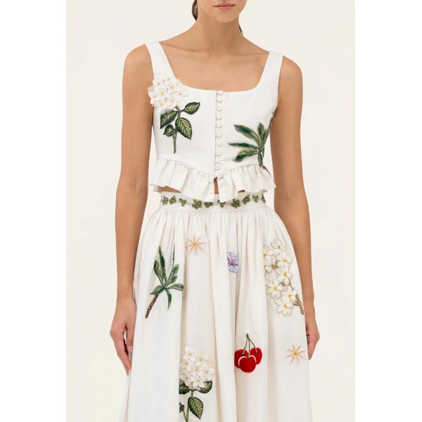 Agua by Agua Bendita Eslabon Wild Cropped Top - Agua By Agua Bendita Tops - Artisanal Colombian Resort Wear at Luxury Shoes 
