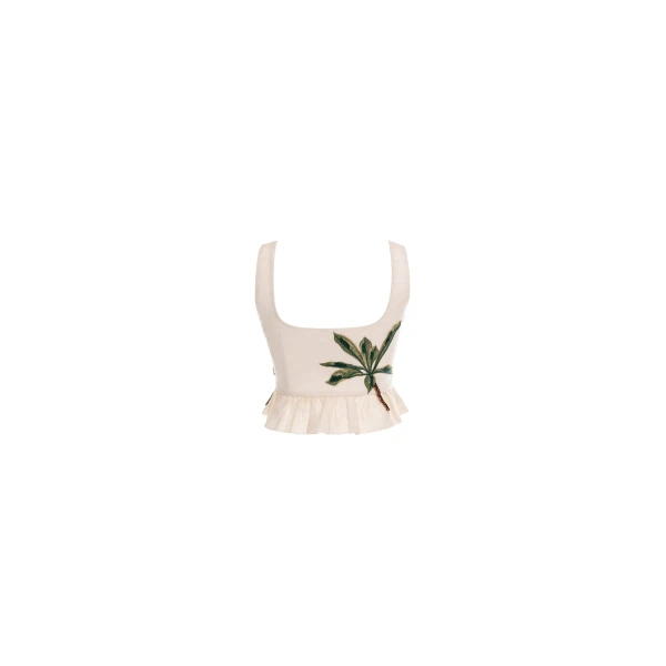 Agua by Agua Bendita Eslabon Wild Cropped Top - Agua By Agua Bendita Tops - Artisanal Colombian Resort Wear at Luxury Shoes 