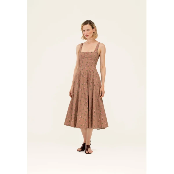 Agua by Agua Bendita Frontera Quebrada Midi Dress - Agua By Agua Bendita Dresses - Artisanal Colombian Resort Wear at Luxury Shoes 