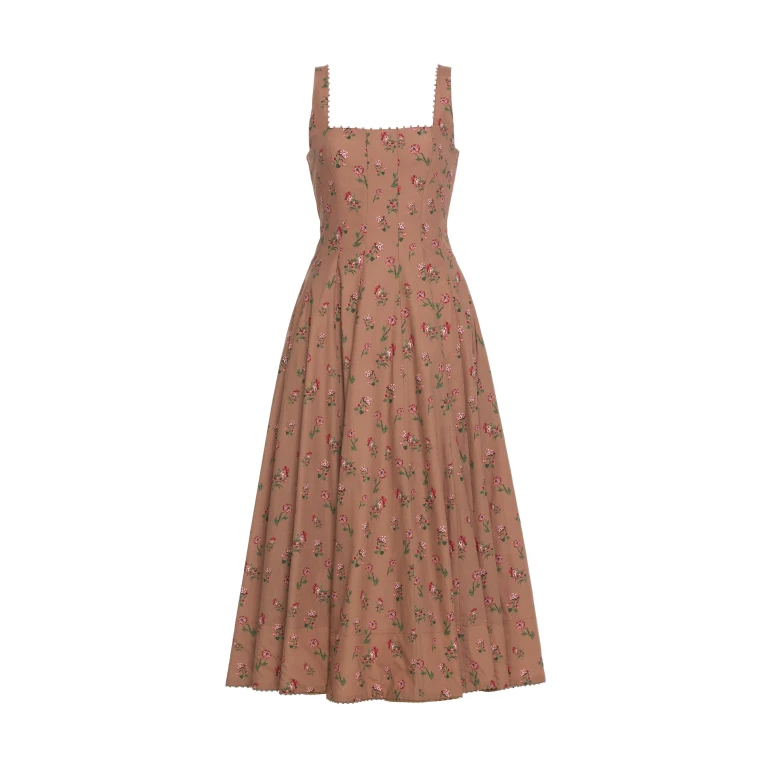 Agua by Agua Bendita Frontera Quebrada Midi Dress - Agua By Agua Bendita Dresses - Artisanal Colombian Resort Wear at Luxury Shoes 