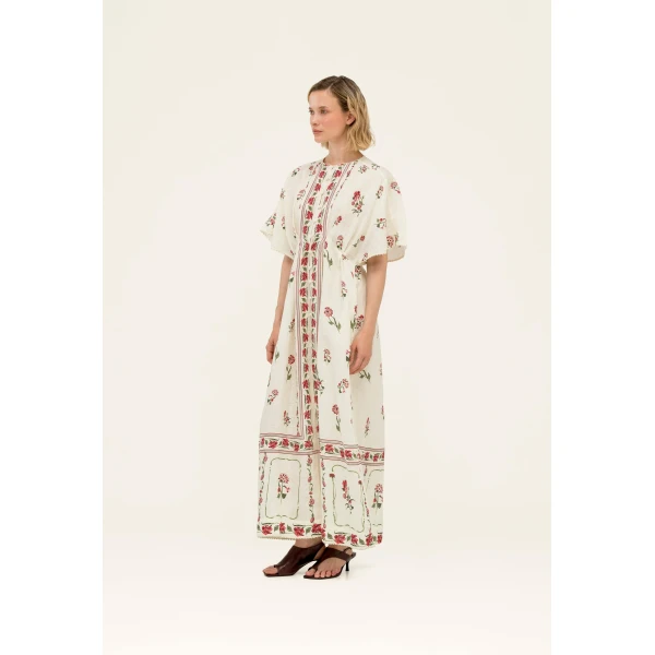 Agua by Agua Bendita Gesto Quebrada Kaftan - Agua By Agua Bendita Dresses - Artisanal Colombian Resort Wear at Luxury Shoes 