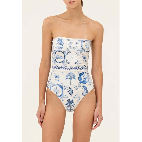 Agua by Agua Bendita Ilusion Wild One Piece - Agua By Agua Bendita Beachwear - Artisanal Colombian Resort Wear at Luxury Shoes 