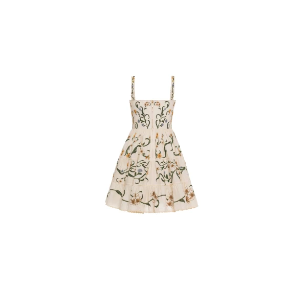 Agua by Agua Bendita Lima Laguna Mini Dress - Agua By Agua Bendita Dresses - Artisanal Colombian Resort Wear at Luxury Shoes 