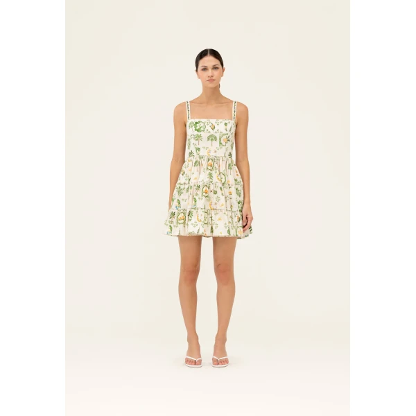 Agua by Agua Bendita Lima Wild Mini Dress - Agua By Agua Bendita Dresses - Artisanal Colombian Resort Wear at Luxury Shoes 