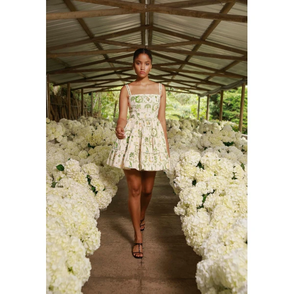Agua by Agua Bendita Lima Wild Mini Dress - Agua By Agua Bendita Dresses - Artisanal Colombian Resort Wear at Luxury Shoes 
