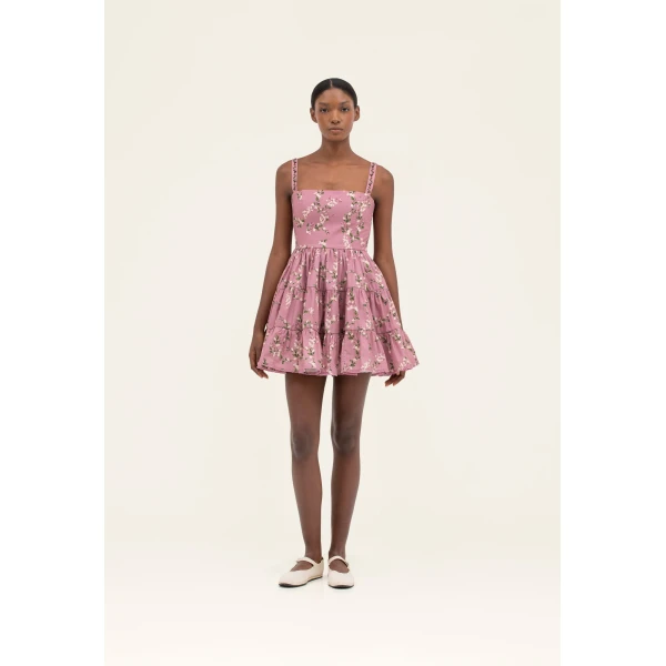Agua by Agua Bendita Lima Wisteria Mini Dress - Agua By Agua Bendita Dresses - Artisanal Colombian Resort Wear at Luxury Shoes 