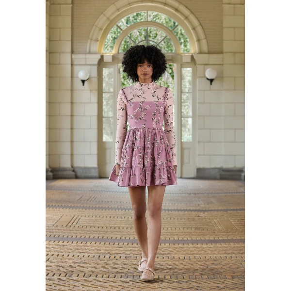 Agua by Agua Bendita Lima Wisteria Mini Dress - Agua By Agua Bendita Dresses - Artisanal Colombian Resort Wear at Luxury Shoes 