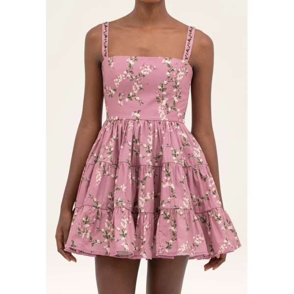 Agua by Agua Bendita Lima Wisteria Mini Dress - Agua By Agua Bendita Dresses - Artisanal Colombian Resort Wear at Luxury Shoes 