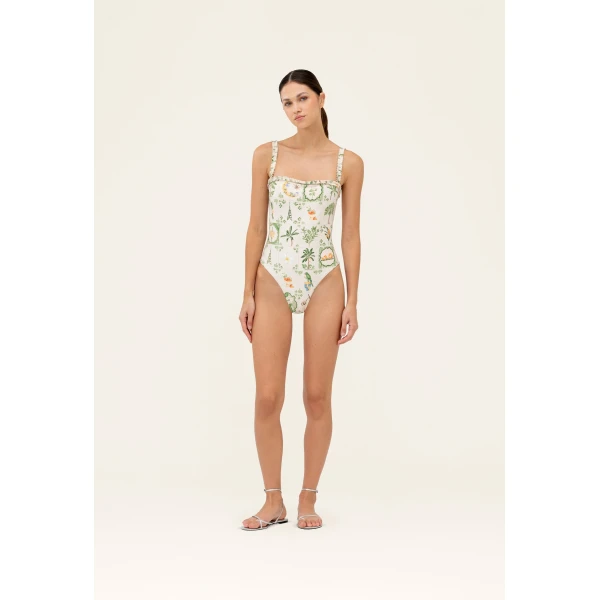 Agua by Agua Bendita Limon Wild One Piece - Agua By Agua Bendita Beachwear - Artisanal Colombian Resort Wear at Luxury Shoes 