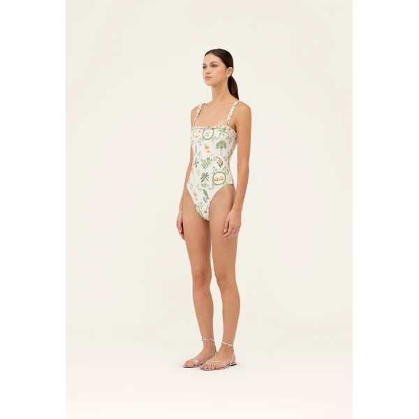 Agua by Agua Bendita Limon Wild One Piece - Agua By Agua Bendita Beachwear - Artisanal Colombian Resort Wear at Luxury Shoes 