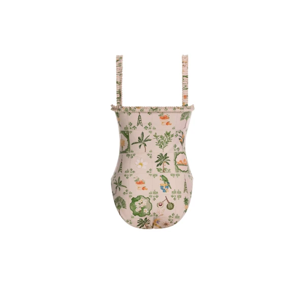 Agua by Agua Bendita Limon Wild One Piece - Agua By Agua Bendita Beachwear - Artisanal Colombian Resort Wear at Luxury Shoes 