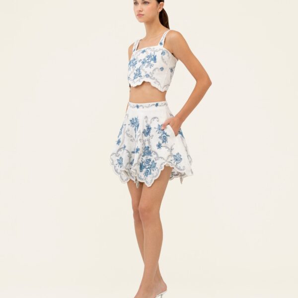 Agua By Agua Bendita Luciana Gloriosa Cropped Top, view 3