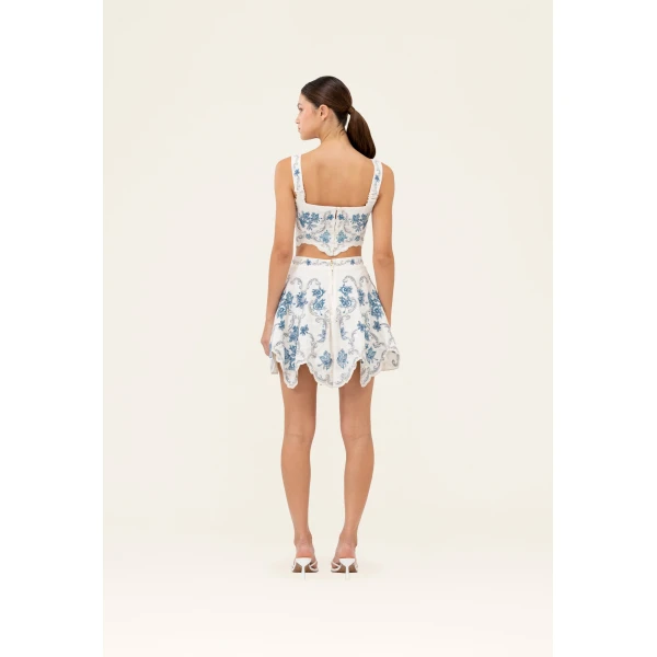 Agua by Agua Bendita Luciana Gloriosa Cropped Top - Agua By Agua Bendita Tops - Artisanal Colombian Resort Wear at Luxury Shoes 