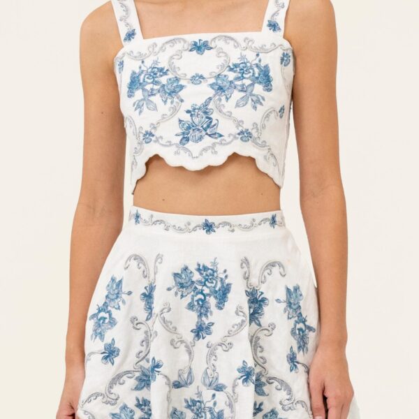 Agua By Agua Bendita Luciana Gloriosa Cropped Top, view 5