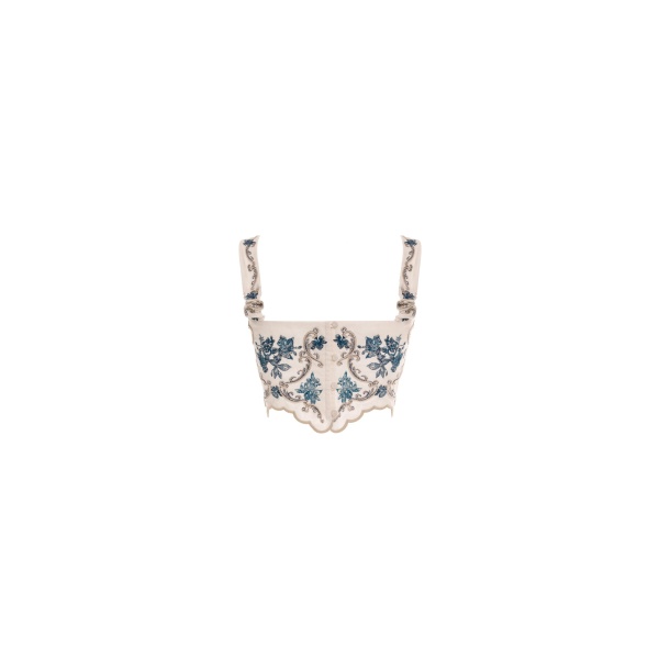 Agua by Agua Bendita Luciana Gloriosa Cropped Top - Agua By Agua Bendita Tops - Artisanal Colombian Resort Wear at Luxury Shoes 