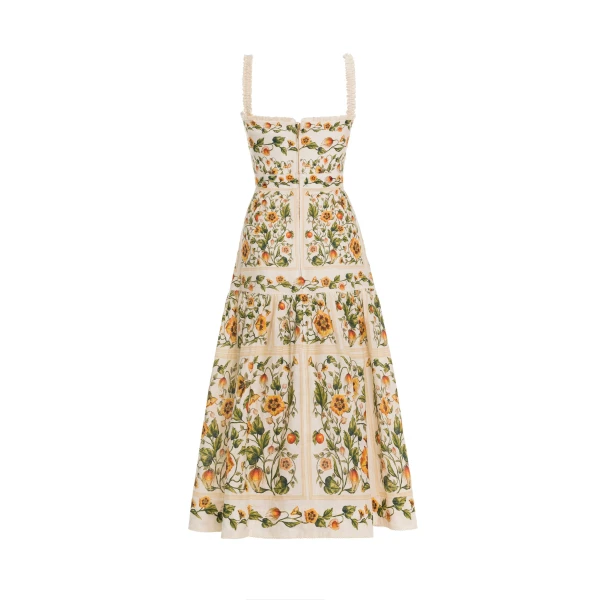 Agua by Agua Bendita Níspero Uchuva Midi Dress - Agua By Agua Bendita Dresses - Artisanal Colombian Resort Wear at Luxury Shoes 