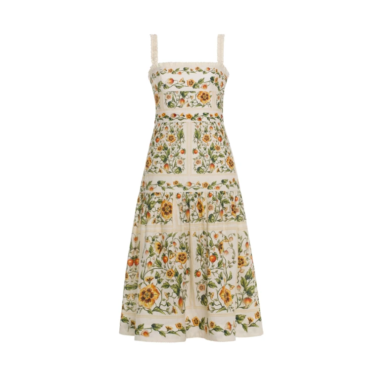 Agua by Agua Bendita Níspero Uchuva Midi Dress - Agua By Agua Bendita Dresses - Artisanal Colombian Resort Wear at Luxury Shoes 