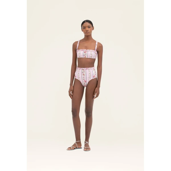 Agua by Agua Bendita Nopal Honeysuckle Bikini Bottom - Agua By Agua Bendita Beachwear - Artisanal Colombian Resort Wear at Luxury Shoes 