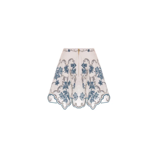Agua by Agua Bendita Retrato Gloriosa Mini Skirt - Agua By Agua Bendita Skirts - Artisanal Colombian Resort Wear at Luxury Shoes 