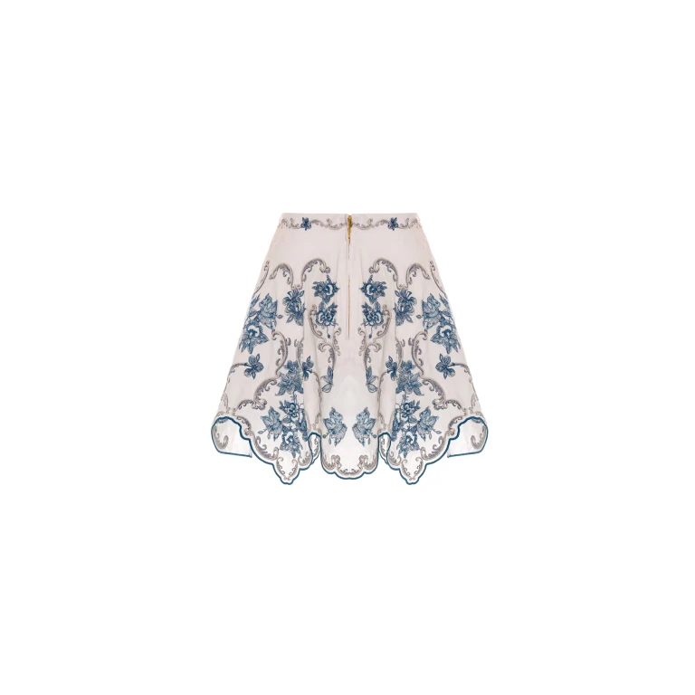 Agua by Agua Bendita Retrato Gloriosa Mini Skirt - Agua By Agua Bendita Skirts - Artisanal Colombian Resort Wear at Luxury Shoes 