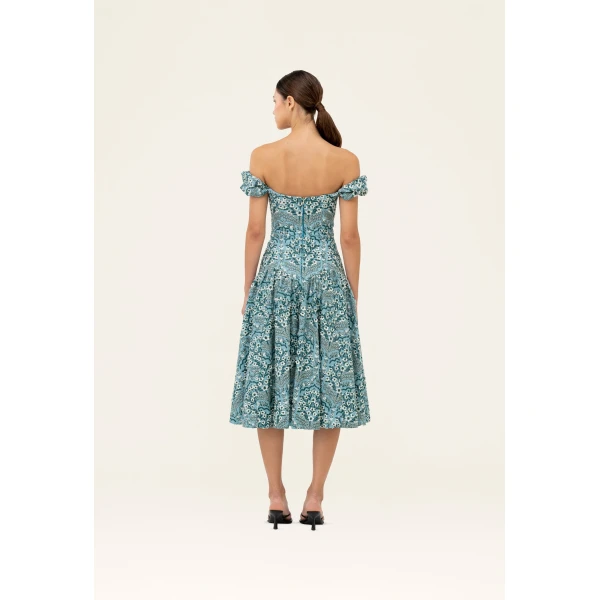 Agua by Agua Bendita Siembra Ceiba Midi Dress - Agua By Agua Bendita Dresses - Artisanal Colombian Resort Wear at Luxury Shoes 