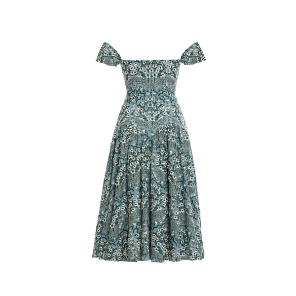 Agua by Agua Bendita Siembra Ceiba Midi Dress - Agua By Agua Bendita Dresses - Artisanal Colombian Resort Wear at Luxury Shoes 