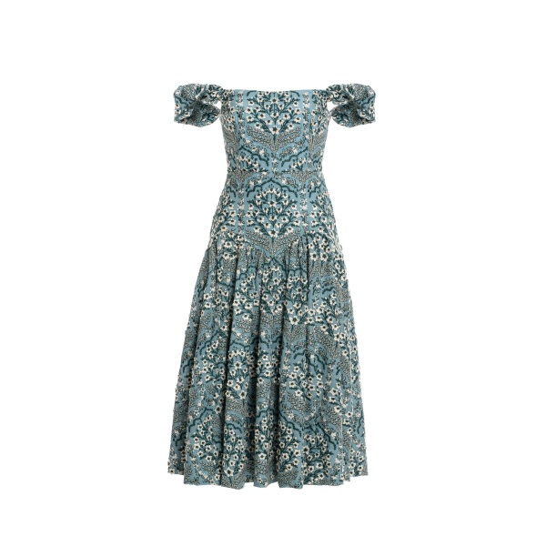 Agua by Agua Bendita Siembra Ceiba Midi Dress - Agua By Agua Bendita Dresses - Artisanal Colombian Resort Wear at Luxury Shoes 