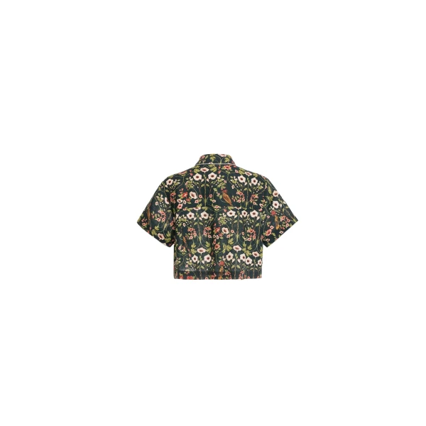 Agua by Agua Bendita Virtuosa Mosquetero Cropped Shirt - Agua By Agua Bendita Tops - Artisanal Colombian Resort Wear at Luxury Shoes 