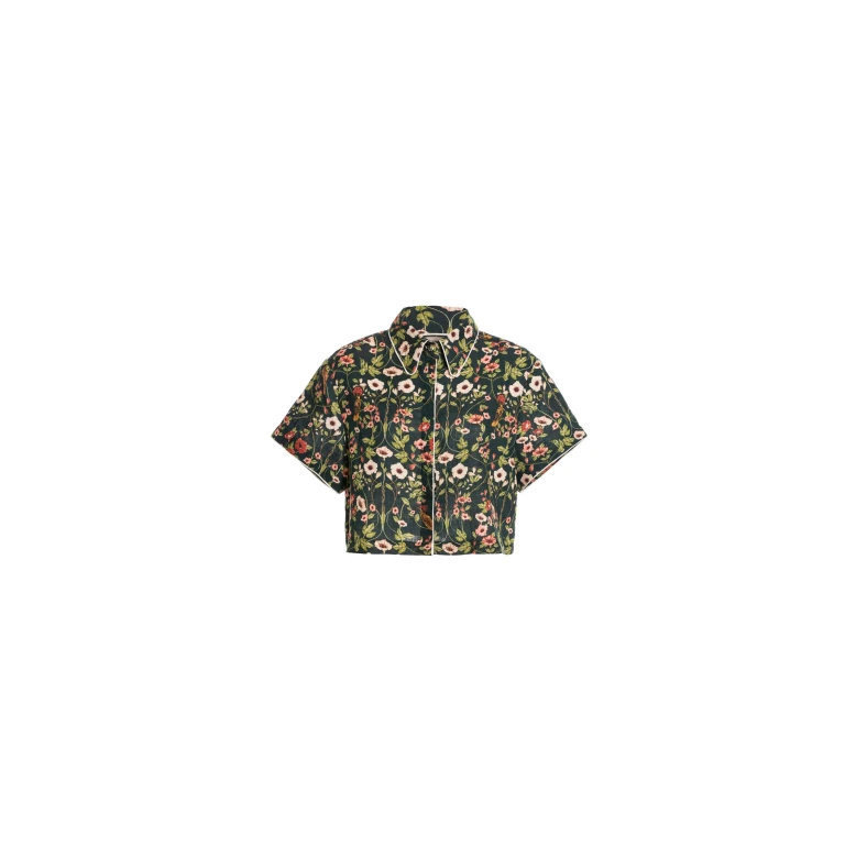 Agua by Agua Bendita Virtuosa Mosquetero Cropped Shirt - Agua By Agua Bendita Tops - Artisanal Colombian Resort Wear at Luxury Shoes 