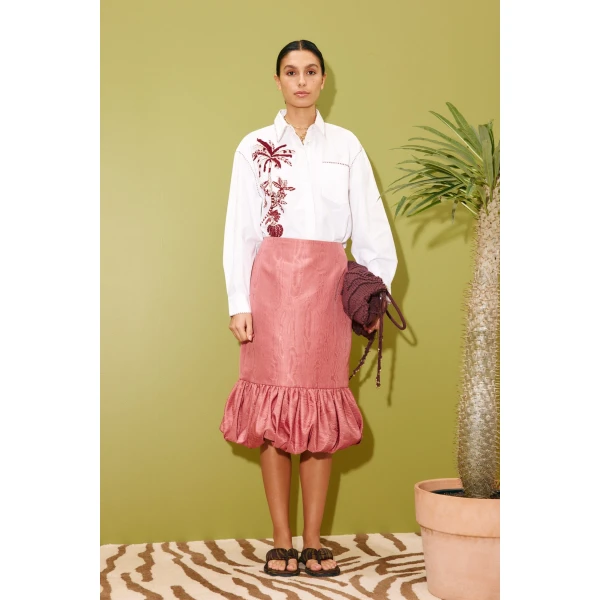 Alemais Abi Bubble Skirt  Sustainable Skirts with Alemais print -  Luxury Handbags Australian Designer