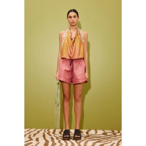 Alemais Abi Short  Sustainable Shorts with Alemais print -  Luxury Handbags Australian Designer