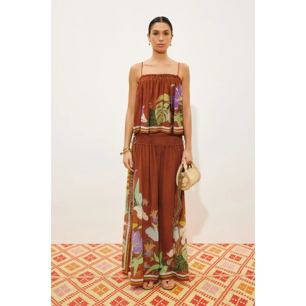 Alemais Alfie Ruched Top  Sustainable Tops with Alemais print -  Luxury Handbags Australian Designer
