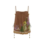 Alemais Alfie Ruched Top  Sustainable Tops with Alemais print -  Luxury Handbags Australian Designer